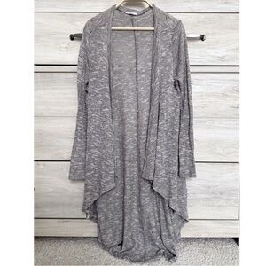 Acemi Waterfall Cardigan Gray & White Knit